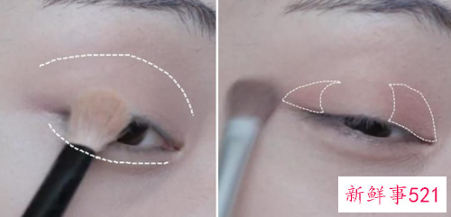 简单不失华丽感咖啡金色眼妆