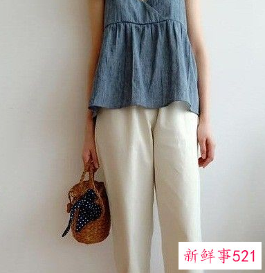 直筒长裤搭配什么上衣