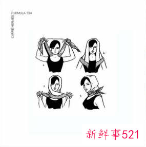 窄丝巾的20种系法图解