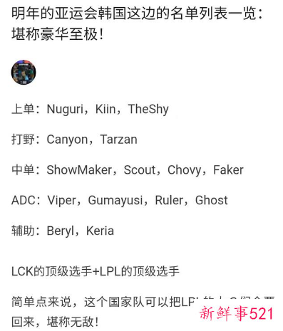 2022亚运会英雄联盟中国队名单