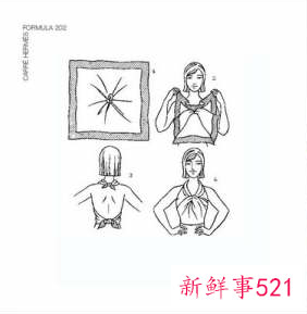 窄丝巾的20种系法图解