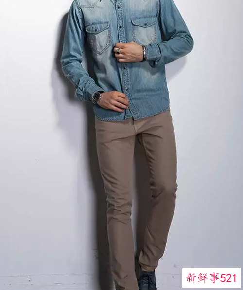 男生牛仔衣穿搭图片