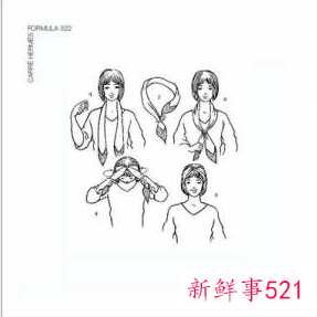 窄丝巾的20种系法图解