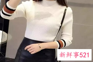 圆领毛衣如何穿搭