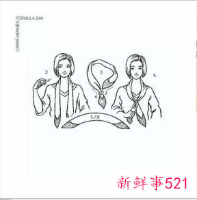 窄丝巾的20种系法图解