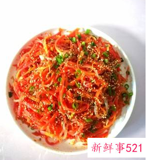 胡萝卜丝凉拌的做法