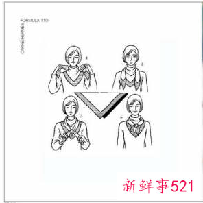 窄丝巾的20种系法图解