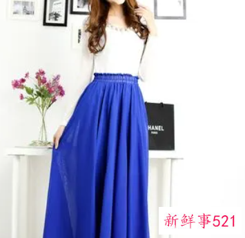 宝蓝色裙子配什么颜色的上衣