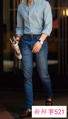 男士皮靴配牛仔裤图片