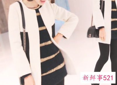 白色毛呢大衣配什么颜色毛衣好看