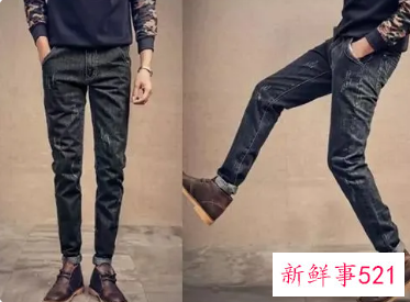 男士皮靴配牛仔裤图片