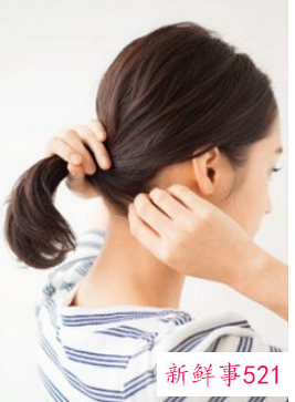 齐肩短发扎发 直发