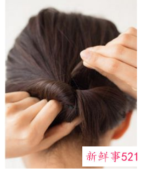 齐肩短发扎发 直发