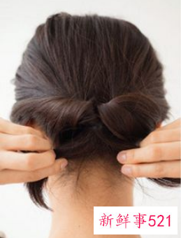 齐肩短发扎发 直发