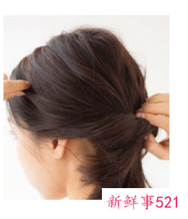 齐肩短发扎发 直发