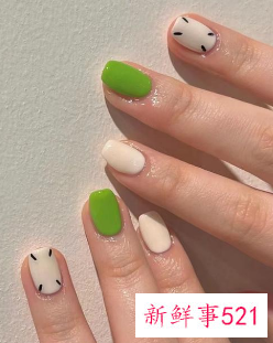 黄皮显白美甲图片