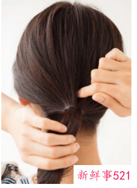 齐肩短发扎发 直发