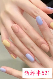 黄皮显白美甲图片