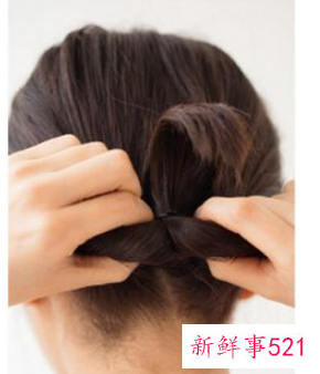 齐肩短发扎发 直发