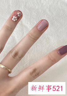 黄皮显白美甲图片