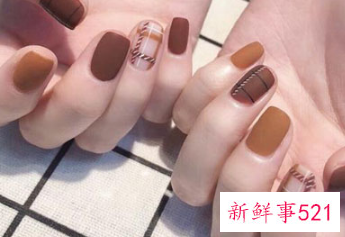 黄皮显白美甲图片