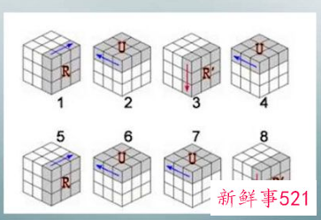 三阶魔方还原第7步公式
