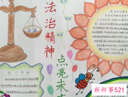 宪法主题手抄报绘画作品