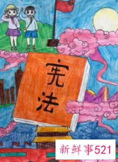 小学生宪法绘画作品