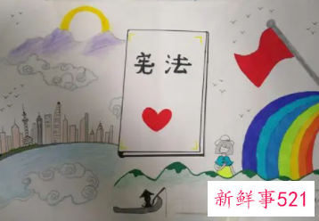 小学生宪法绘画作品