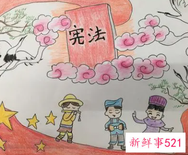 小学生宪法绘画作品