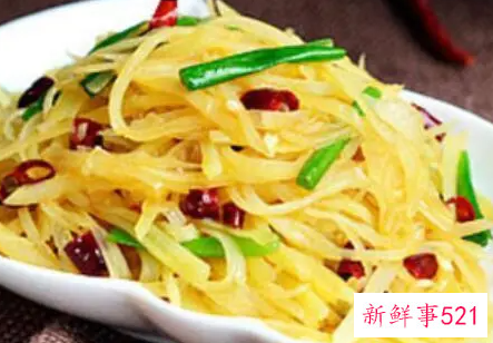 土豆丝炒饼的家常做法