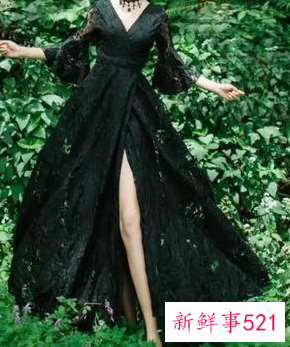 蕾丝长款高档连衣裙