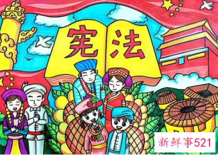 小学生宪法绘画作品