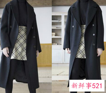 黑毛呢大衣配什么颜色毛衣