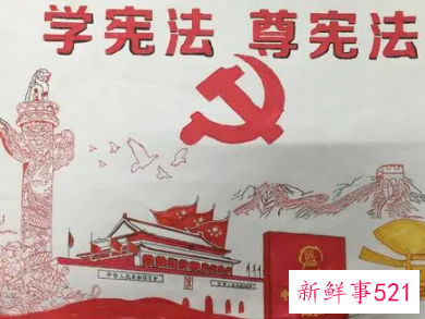 小学生宪法绘画作品