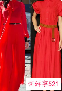 红色系裙子带什么围脖