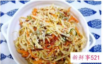 凉拌绿豆芽干豆腐丝