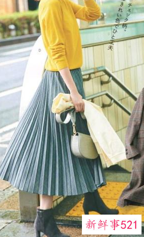 五十岁女人冬天半身裙搭配