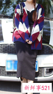 针织衫搭配长裙显瘦不臃肿