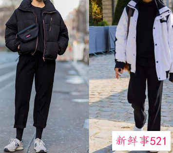 冬天阔腿裤怎么搭配羽绒服