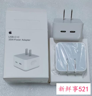 苹果被曝35W双C口充电器实物