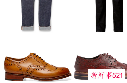 皮鞋配牛仔裤