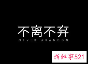 不离不弃和不弃不离的区别