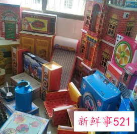 农村丧事纸扎图片