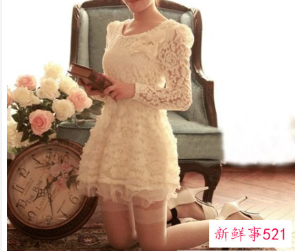 小女人性感搭配蕾丝雪纺不能少