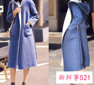 蓝色大衣配什么帽子