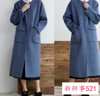 蓝色大衣配什么帽子