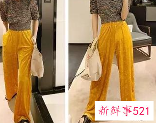 黄色运动裤搭配