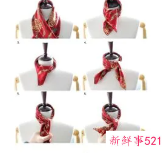 女孩子的围巾怎么折