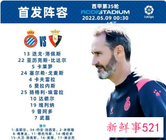 武磊时隔24轮联赛重返西班牙人首发